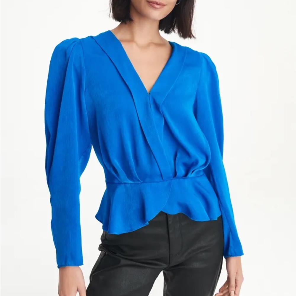 DNKY Blue Peplum Top